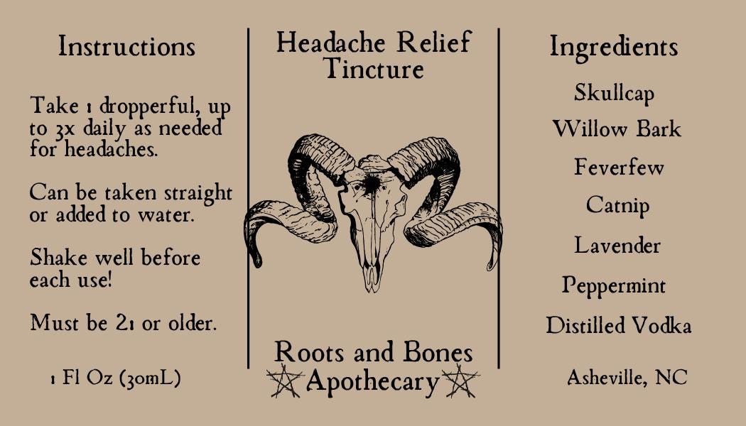 Headache Relief Tincture